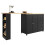(Black, MDF) Black Multifunctional Swivel Bar Table, 138-209 cm 13