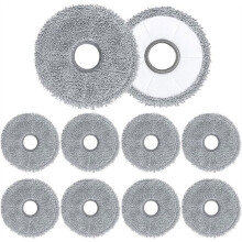 Paquet de 10 Tampons à Récurer pour Aspirateur pour X40 Ultra/X40 Master/L40 Ultra/L10s /L10s Pro Gen 2, Chiffon à Récurer en Microfibre