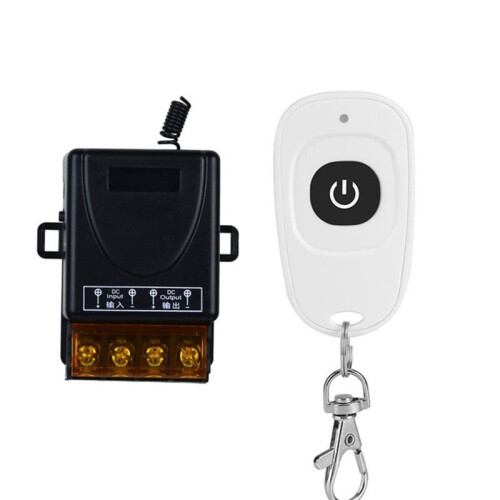 DC12V-48V Wireless Remote Control  30A Relay Receiver Controller 433MHz Transmitter for Garage Door/Light  B