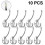 10 Pack Rustic Coat Hooks Wall Mounted Heavy Duty Double Hooks Retro-AF 1