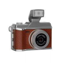 Retro Draagbare Kleine Camera HD 1080P met 0,96 Inch IPS-Scherm, Draagbare Videorecorder voor in de Zak, Zeer Kleine Camera, Cadeau, Bruin