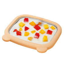1 Set Glassfryst Yoghurtmaskin Rostfritt Stål Friterad Isbricka Friterad Yoghurtmaskin Snabbkylningsbricka