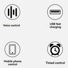 Desktop Power Strip Multi Plug Outlet with 4 USB WIFI APP Control Timing Power Calculation Power Strip BR Plug