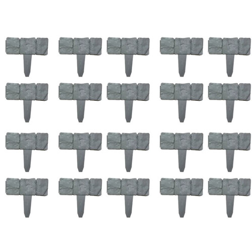 Eco-Friendly Garden Edging Border for Landscape and Flower Beds Grey