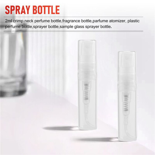 200Pcs/Lot 2ML Transparent Plastic Spray Bottle Small Cosmetic Packing Atomizer Perfume Bottles Atomizing Spray Liquid Container 1