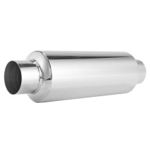 Car Exhaust Muffler 2.5 Inch Inlet Stainless Steel Universal Resonator 12 Inch Long Performance Muffler