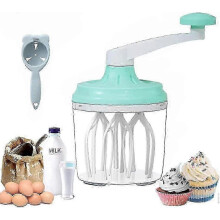 Hand Mixer, Hand Mixer Beater, Multifunctional Manual Whisk Speedy Egg Beater Kitchen Chef 1200Ml