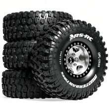 1,9" RC Crawler Banden Antislip Modderbanden Zware Rubberbanden voor 1/10 RC Crawler TRX4 TRX6 Gen8 RS562 Zilver