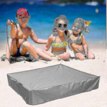 (Grey, 150x150x20cm) Waterproof Sandpit Cover, Tarpaulin Sandpit Cover, Toy Sandpit Cover - CHUNC