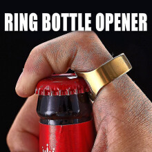 10 Pcs Ring Stainless Steel Beer Bottle Opener Colorful Finger Bottle Opener for Party Present