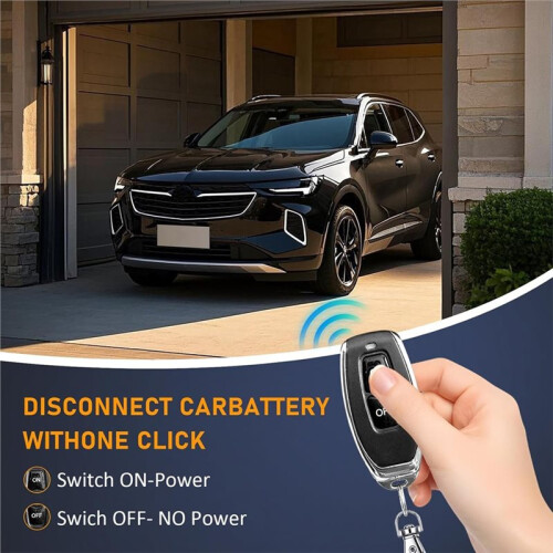 Side Post Remote Battery Disconnect  12V 250A - Wireless Master Cut-Off Kill- with Key Fob 1