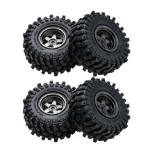 Zestaw 4 Kół 0,7" z Metalowymi Piastami i Oponami Terenowymi do Modelu SCX30 RC w Skali 1/30, w Kolorze Peptydowym