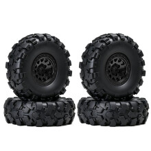 Koła 0,7" z Metalowymi Piastami i Oponami Oraz Zestawem Przeciwwagi do Modelu SCX30 RC w Skali 1/30, Czarne
