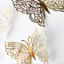 24pcs 3d Butterfly Wall Decors Removable Butterfly Stickers Diy Art Crafts Decor for Home Decorations