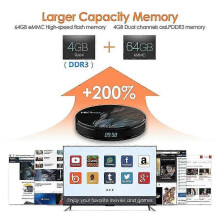 (US plug, 2g16g) Dual WIFI Android9 Smart Television Box Powerful Household Medias Player for Living Room Bedroom