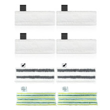 Lot de 8 Chiffons de Rechange pour Nettoyeur Vapeur pour SC1, SC2, SC3, SC4 et SC5 : Housses en Microfibre
