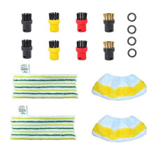 Pièces de Rechange pour Chiffons de et Brosses Rondes Compatibles avec les Nettoyeurs Vapeur pour SC2, SC3, SC4, SC5, Easyfix CTK10,