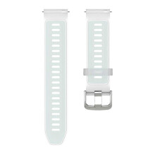 (White) 18mm Silicone Watch Band Compatible For Huawei Watch GT 5 41mm / GT 4 41 mm / Garmin Venu 3S Transparent Wrist Strap