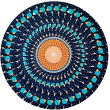 Record Mat 12inch Anti-Slip Visual Effect Pad Optical Illusion Record Turntable Slipmat for Dj Music Lovers