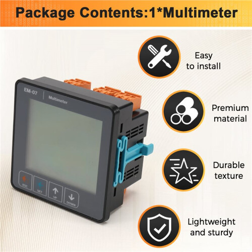 Voltage, Current, Frequency, Apparent Power, Protect Multimeter, Three Phase Meter Digital Power Analyzer 1