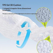 (Black) 40 x 40cm Summer Seat Cushion TPE Gel Cooling Pad Breathable Chair Mat for Office Home