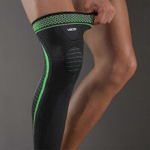 (Black) VBOSI 1467V 1Pc XL Size Knee Brace Support Long Compression Knee Sleeve for Outdoor Sports Protective Gear
