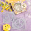 Peace Sign Design Glass Coaster Set 1