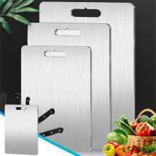 Planche à découper OYIGU en titane et acier inoxydable 304, de qualité alimentaire, antidérapante pour viande, fruits et légumes