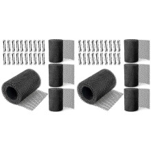8Pack Gutter Guard Mesh Rolls, 20 Feet Gutter Leaf Guards with 80 Clip Hooks, DIY Rain Gutter Covers Preventing Leaves
