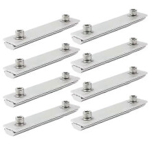 8Pcs 14cm Solar Panel Mounts PV Bracket Rails Connectors Photovoltaic Support Sliver Mounts Solar P