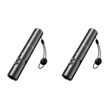 2X Electronic Whistle with USB Charging ,Sports Whistle Handheld Flashlight for Football Soccer Lifeguard Classroom