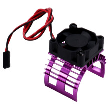 RC Car 540 550 3650 3660 3665 Brushless Electric Motor Cover HeatSink Cooling Fan for 124017 124016 Parts Purpler