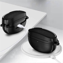 (Black) Compatible For Sony WF-1000XM5 Bluetooth Earphone TPU Cover Protective Case with Hanging Buckle