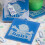 Blue Huggable Baby Design Coaster Set 2