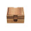Acacia Wood Square Coaster 6pce Set with Square Holder 2