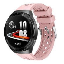 (Pink) 22MM Soft Silicone Watch Band Strap Replacement Compatible For Huawei Watch GT 2e