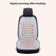 (Black) G-4S Heated Car Seat Covers Winter Heating 12V Car Seat Warmer Pad with Backrest