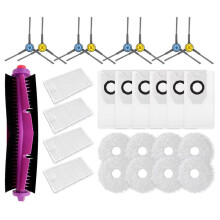 For Midea V12 Vacuum Cleaner Main Side Brushes HEPA Filters Mops Dust Bags Replacement Spare Parts Accessories(27pcs)