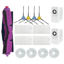 For Midea V12 Vacuum Cleaner Main Side Brushes HEPA Filters Mops Dust Bags Replacement Spare Parts Accessories(15pcs)