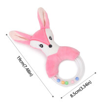Chocalho de pelúcia para berço XUYEEYUAN, anel de tecido, brinquedo sensorial para bebês de 6 a 12 meses, menino e menina.