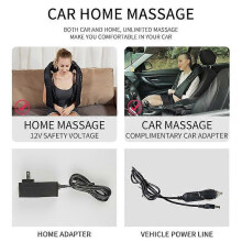 JH-R2 Heated Neck Pad Massager Kneading Back Massager Shiatsu Shoulder Massage for Home Office Car Use