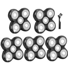 5 Pack Replacement Blades for Freebird Shaver 5-Blade Electric Refills for Bald Men Freedom Grooming