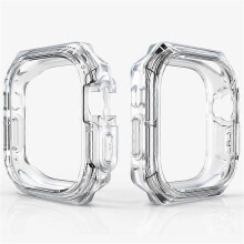 (Transparent) Compatible For Apple Watch Series 4 / 5 / 6 / SE / SE (2022) 44mm Watch Frame Case PC+TPU Protector