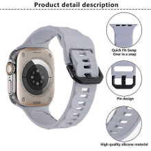 (Blue) KALEBOL Compatible For Apple Watch Series 9 8 7 41mm / SE (2023) SE (2022) SE 6 5 4 40mm / 3 2 1 38mm Watch Band Silicone Strap