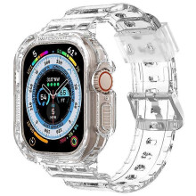 AHASTYLE WG103 Compatible for Apple Watch Ultra 49mm / Watch Ultra 2 49mm TPU Band with Case Replacement Sport Strap