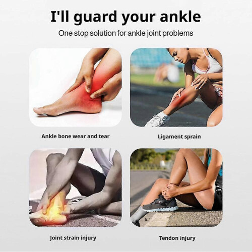 (1pcs, Green) Adjustable Ankle Support Brace - Elastic Compression Strap for Sports