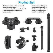 Suction Car Mount for X5, X4, X3, One ,R for Camera Suction Mount Kit for Action Camera Selfie Stick