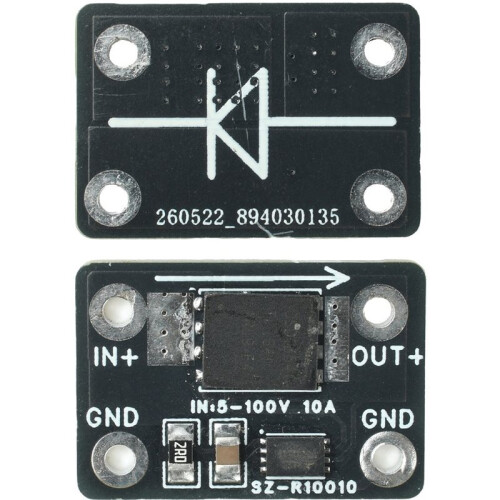 DC5-100V Wide Voltage Ideal Diode Module 25A/30A High Current Solar Anti-Backflow Protection Board 30A 1