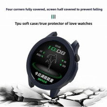 (DarkBrown) Compatible For Oppo Watch S TPU Case Hollow Protective Frame Watch Cover