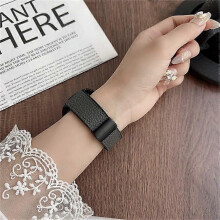 (Grey) Compatible For Huawei Watch GT 5 46mm Watch Band 22mm Magnetic Buckle Litchi Texture Silicone Strap